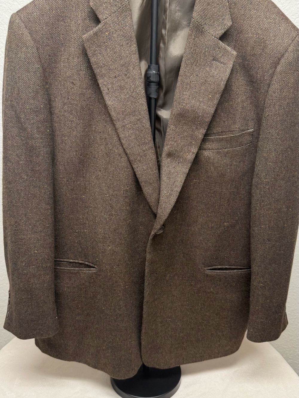 Source Unknown Brown Tweed Sport Coat - Notch Lapel Blazer